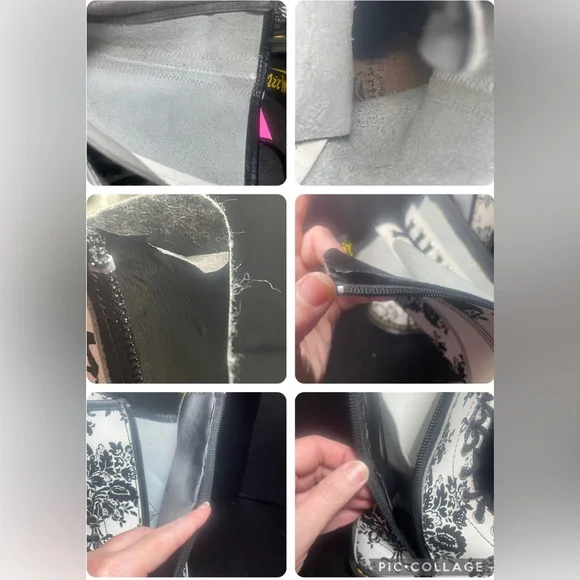 Dr Martens White/Black Flocked Damask 14 Eyelet UK 3 US 5 - Picture 15 of 16